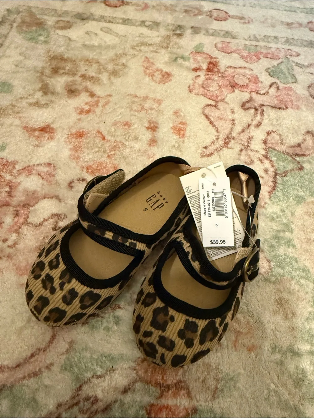 GAP Leopard Print Mary Jane Shoes - Brown/Black